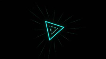 Turquoise and Purple Strobe Light in Triangular Futuristic Tunnel Background VJ Loop in 4K video
