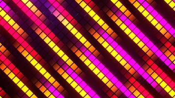 Pink and Yellow Glowing Pixels Movement Background VJ Loop in 4K video