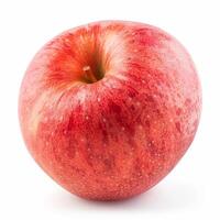 Fresh red apple isolated on white background showing its texture photo