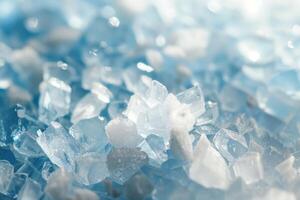 Monosodium glutamate crystals creating a sparkling culinary background photo