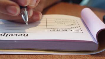 Menu with list of options at a local eatery during lunchtime video