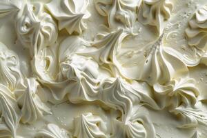 Creamy swirls of whipped topping creating a delicious texture photo