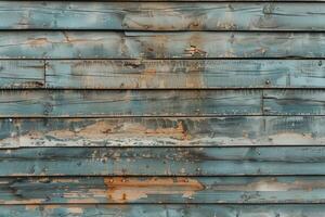 Weathered wooden planks showing signs of age and decay creating rustic texture photo