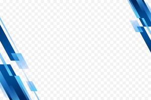 Blue geometric shape corner background illustration in tech style vector
