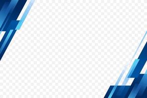 Blue geometric corner border shape element background illustration vector