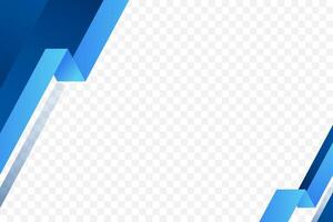Modern blue geometric frame background illustration in folded style vector