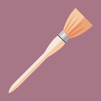 Simple graphic flat design illustration of a paint brush on a solid backdrop vector