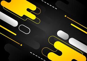 abstract black and yellow gradient background with geometric and line vector