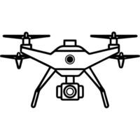 Drone icon outline style design perfect for technology and aviation projects vector