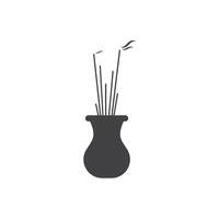 incense sticks in a vase. vector
