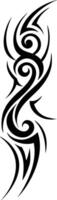 abstract swirl design features a tribal pattern vector
