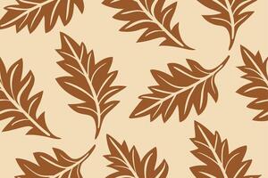 Decorative autumn leaf pattern in brown tones for wallpapers and textile designs creating a natural environment vector
