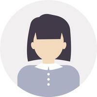 Anonymous profile picture of woman. User icon for social media, blogs, forums, or online work. vector