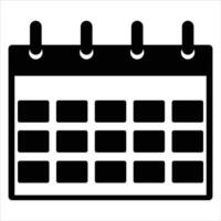 Calendar or appointment schedule flat icon icon for apps and websites vector