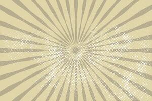 Vintage Starburst Pattern with Dots in Beige and White vector