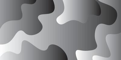 Monochrome Abstract Camouflage Pattern in Smooth Gradient Shades of Gray vector