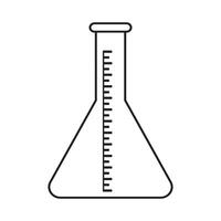 Outline Illustration of a Measuring Flask for Laboratory Use vector