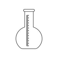 Line Drawing of a Scientific Flask With Measuring Scale vector