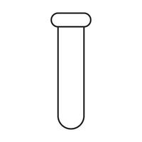 Minimal Line Art Design of a Simple Test Tube vector