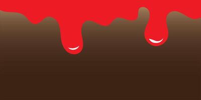 Abstract Dripping Red Shapes on Brown Background with Smooth Gradients vector