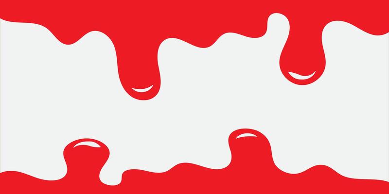 Red Abstract Dripping Paint Design Symbolizing Creativity and Contrast
