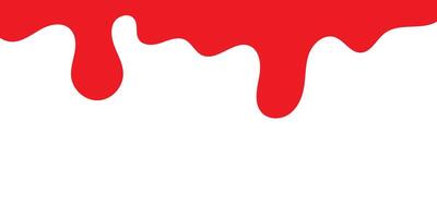 Red Liquid Dripping Effect on a Clean White Background vector