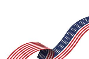 american flag border frame isolated on white background vector