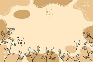 Minimalist Botanical Abstract Background vector