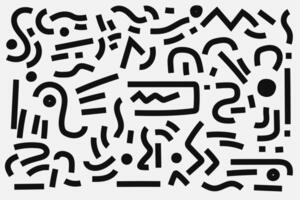 Abstract Memphis Zigzag Line Design. Illustration vector