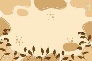 Minimalist Botanical Abstract Background Illustration vector