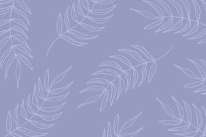Seamless Pattern Palm Leaf Isolated on Blue Background. vector
