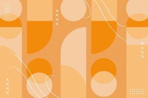 Modern Geometric Shape Background in Orange Background. vector