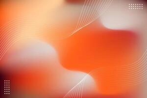 Modern Abstract Gradient Orange Background with Flowing Lines vector