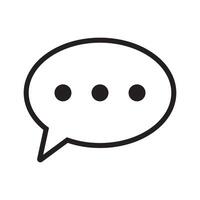 Chat icon. Dialogue icon. Speech bubble simple icon. vector