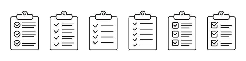 Clipboard line icon. Clipboard line icons set. vector