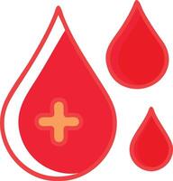 drop of red blood isolated on white background vector
