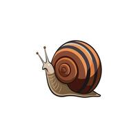 Whimsical Snail Character Design on Clean Background vector