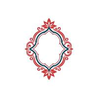 Minimal Line Art Frame Design on White vector