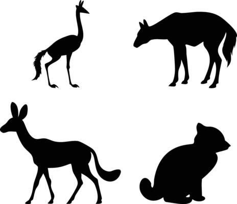 Wildlife Silhouette Collection for Creative Use