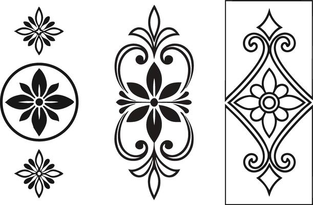 Decorative Line Flourishes and Vintage Calligraphic Elements