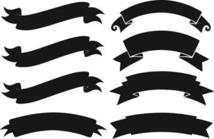 High Quality Banner Silhouettes for Web and Print vector