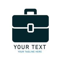 Simple Briefcase Illustration, Business Portfolio Graphic, Professional Case Symbol vector