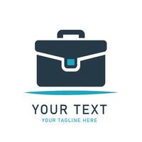 Classic Briefcase Illustration, Business Portfolio Graphic, Professional Case Symbol vector