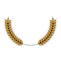 A laurel wreath with wheat leaves on it vector