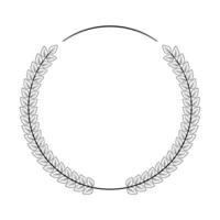 A laurel wreath is shown in a circle vector