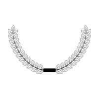 A laurel wreath with leaves on it vector
