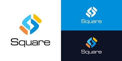 Modern abstract letter S dynamic geometric logo icon design element templates editable, Symbol initial alphabet colorful for brand identity and business vector