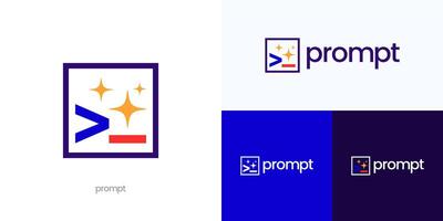 Coding prompt for instructions or questions given to , logo icon design, Integration of artificial technology in the process, innovative tech compatible for web, app for AI generation vector