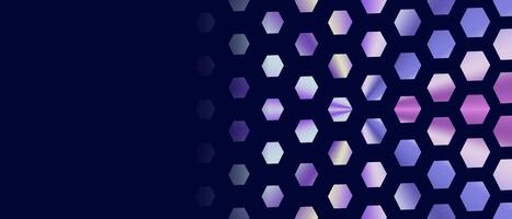 Iridescent Dark Blue Colorful Glossy Abstract Background Banner vector