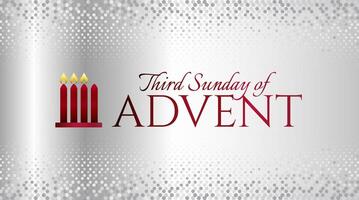 Silver Third Sunday of Advent Background Illustration Design vector